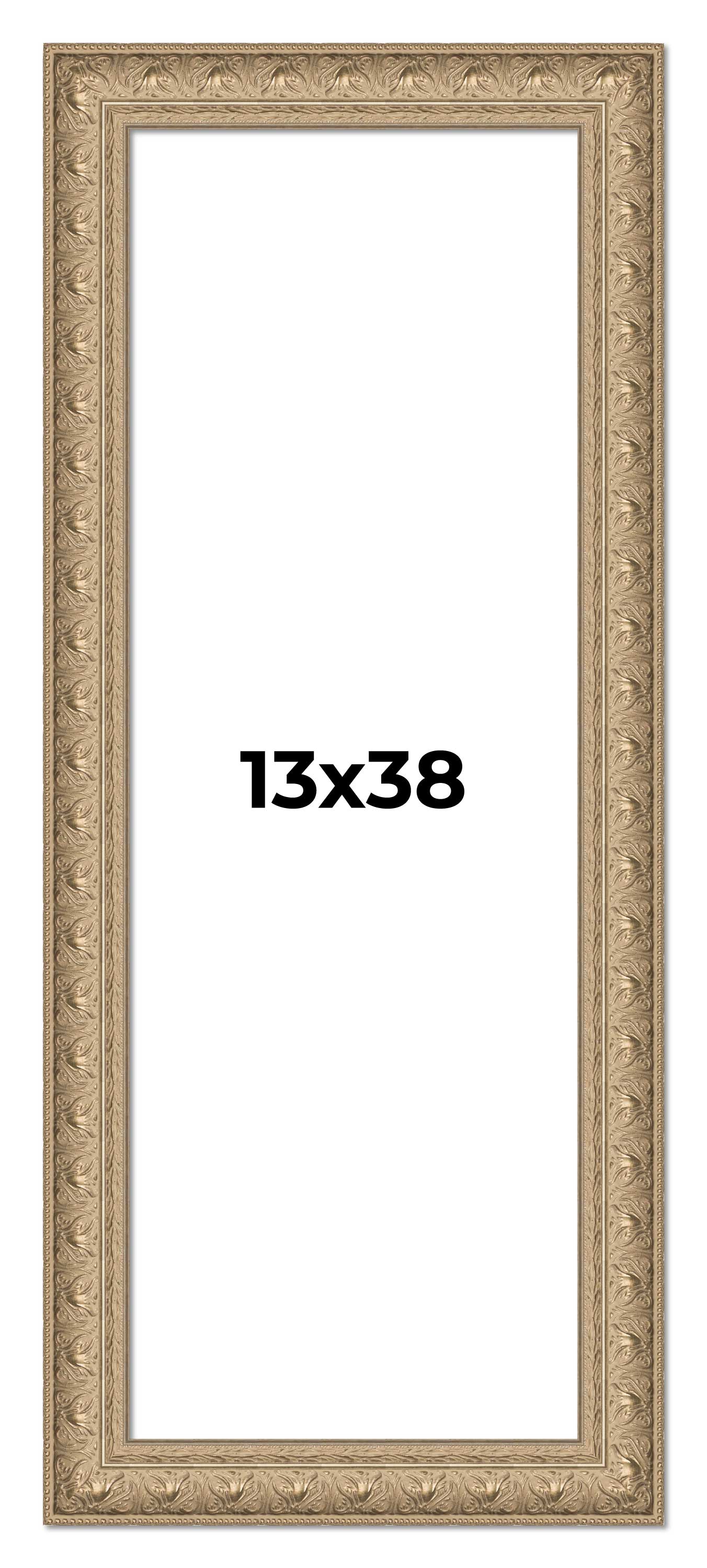 13x38 Frame Ornate Silver Beaded Solid Wood Picture Frame Width 2.5 ...