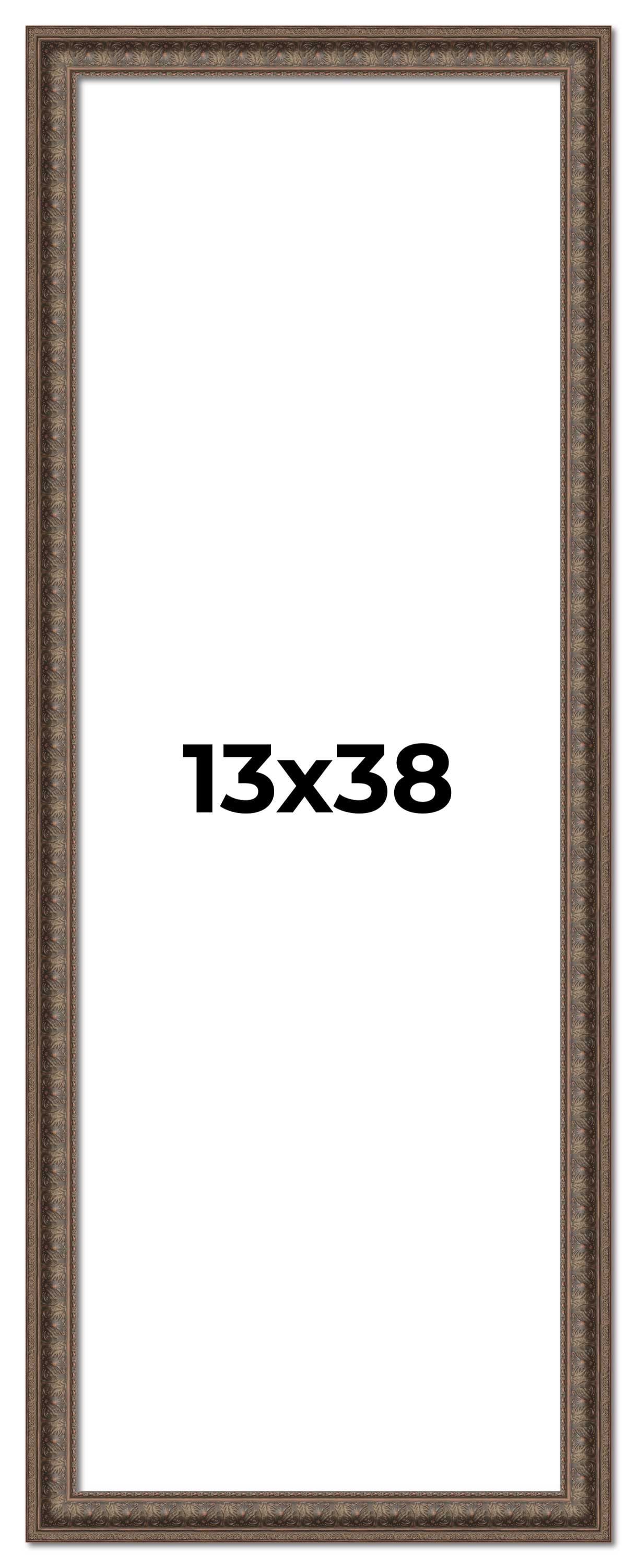 38 Inches 13x38 Ornate Brown Real Wood Picture Frame Width 1.5 Inches | Interior ...