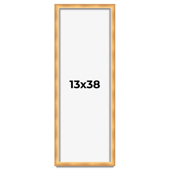 13x38 Shadow Box Bronze Cross-Brushed Display Frame | 1.625 Inches Deep Solid Wood | UV Resistant
