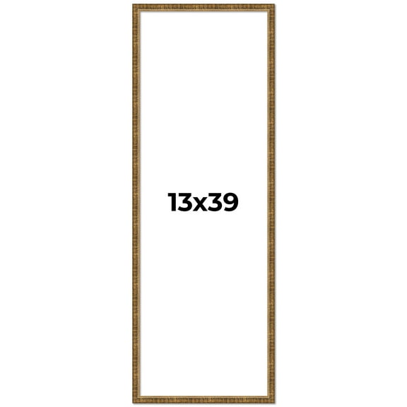 13x39 Frame Gold Picture Frame - Modern Photo Frame Includes UV Acrylic Shatter Guard Front, Acid