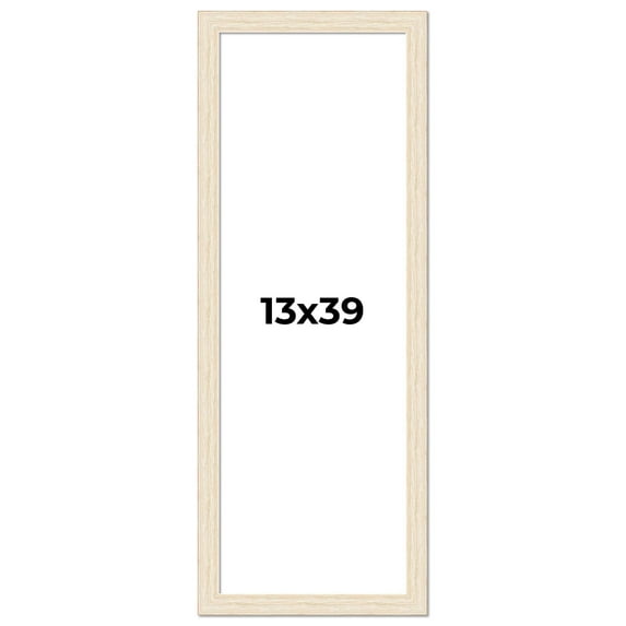 13x39 Frame White Real Wood Picture Frame Width 1.5 inches | Interior Frame Depth 0.5 inches | Barn
