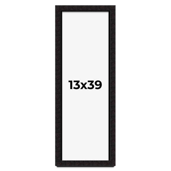 13x39 Shadow Box Black Solid Wood Display Picture Frame | 1 Inch Rabbet Depth | | 1.375 Inch