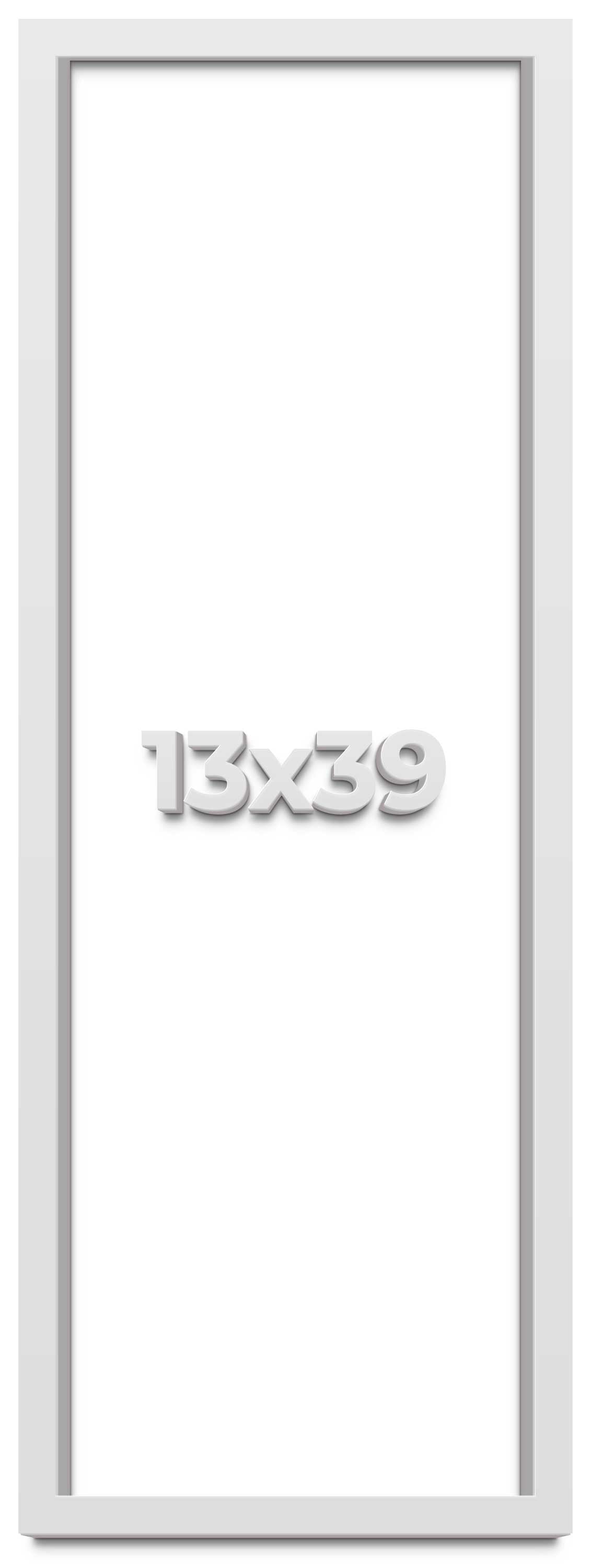 13x39 Shadow Box High Gloss White Display Frame | 1.625 Inches Deep | 1 ...