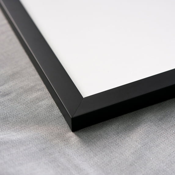 13x39 Simple Black Picture Frame - UV Acrylic, Foam Board Backing, Hanging Hardware