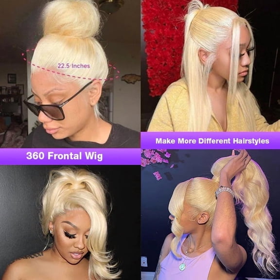 13x4 13x6 360 HD Transparent 613 Honey Blonde Color Lace Front Human Hair Wigs for Women Raw Brazilian Straight Lace Frontal Wig