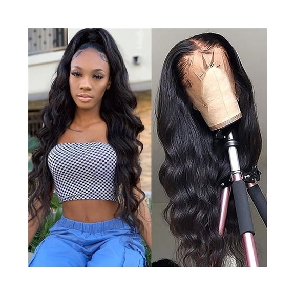 13x4 Body Wave Lace Front Wigs 16-22 Inch Pre Plucked Indian Human Hair Swiss Lace Wigs