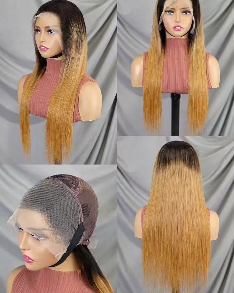 13x4 Full Frontal Lace Glueless 22inch wig many Colors available STRAIGHT 200% High-Density Pre-Plucked Human Hair Wigs Long Hair