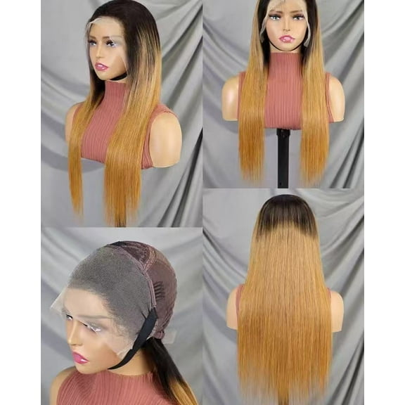 13x4 Full Frontal Lace Glueless 22inch wig many Colors available STRAIGHT 200% High-Density Pre-Plucked Human Hair Wigs Long Hair