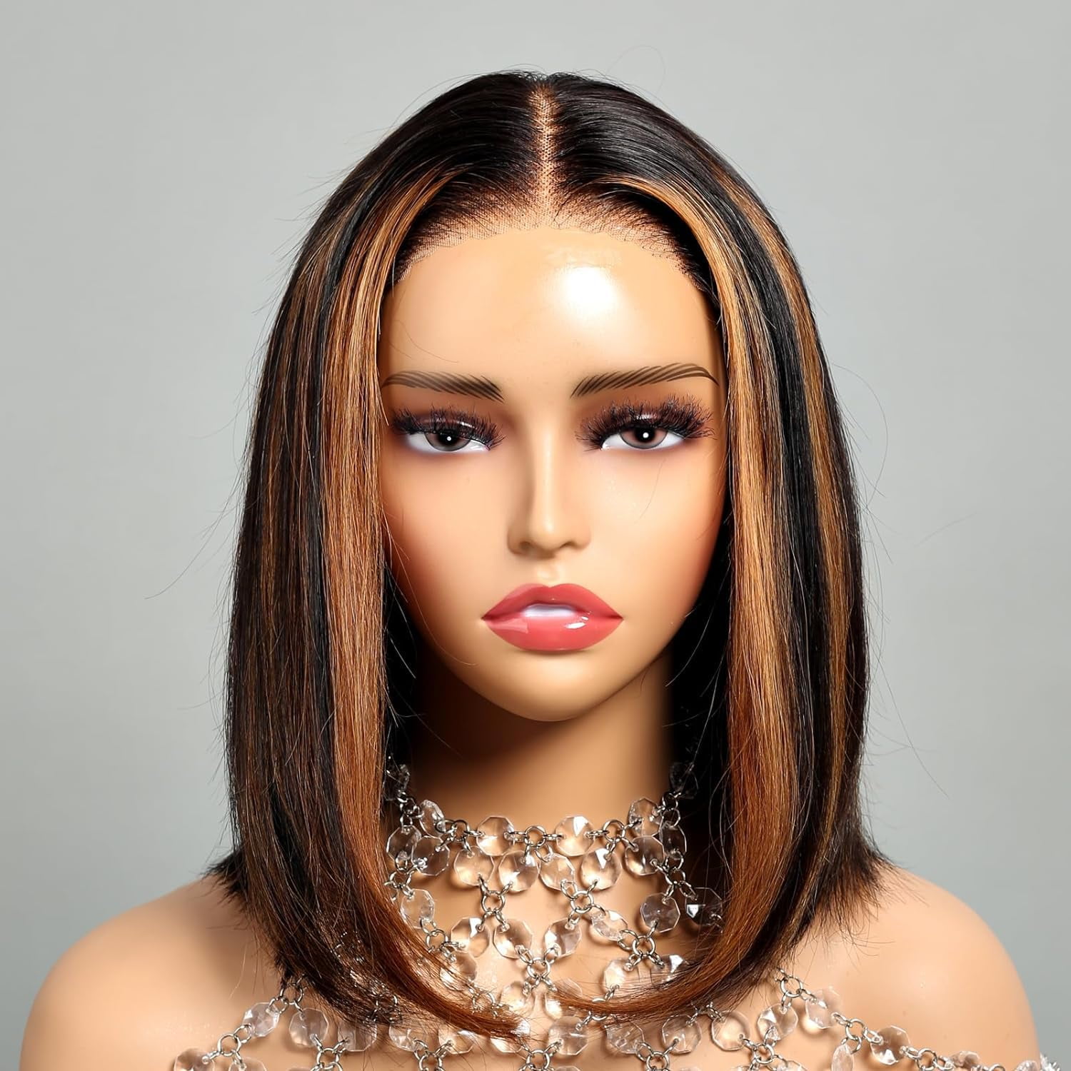 13x4 HD 1B/30 Highlight Bob Wig Ready to Go Glueless Bob Wig Human Hair ...
