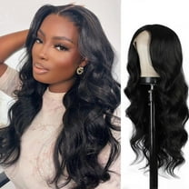 13x4 HD Transparent Lace Front Wigs Hair Pre Plucked with Baby Hair 180 Density brazilian Body Wave Hair Wigs for Black Women 9A Glueless Lace Frontal Wigs Natural Color(25 Inch)