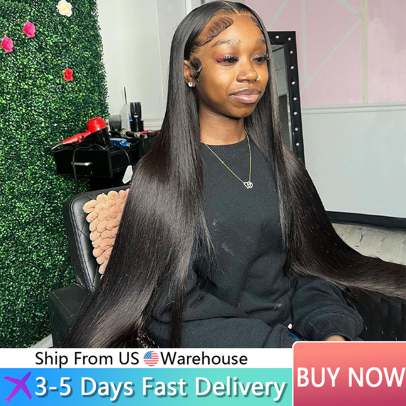 13x4 Straight Lace Front Wig 30 40 Inch Lace Front Human Hair Wigs For ...