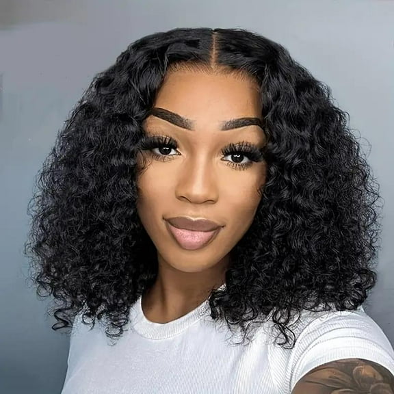 13x4 Water Wave Frontal 14 Inch Curly Bob Wig Wet and Wavy For Wome