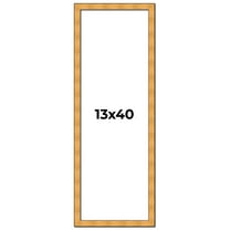 13x40 Frame Gold Rustic Solid Wood Picture Frame | 1.25 Inch Wide Moulding | Rustique Gold