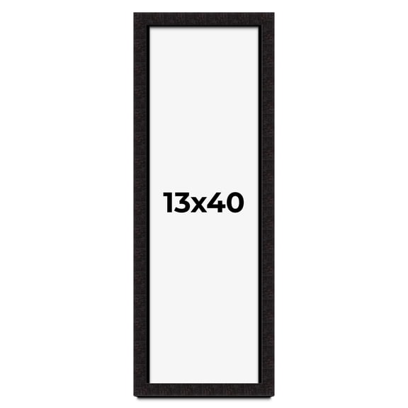 13x40 Shadow Box Black Solid Wood Display Picture Frame | 1 Inch Rabbet Depth | | 1.375 Inch