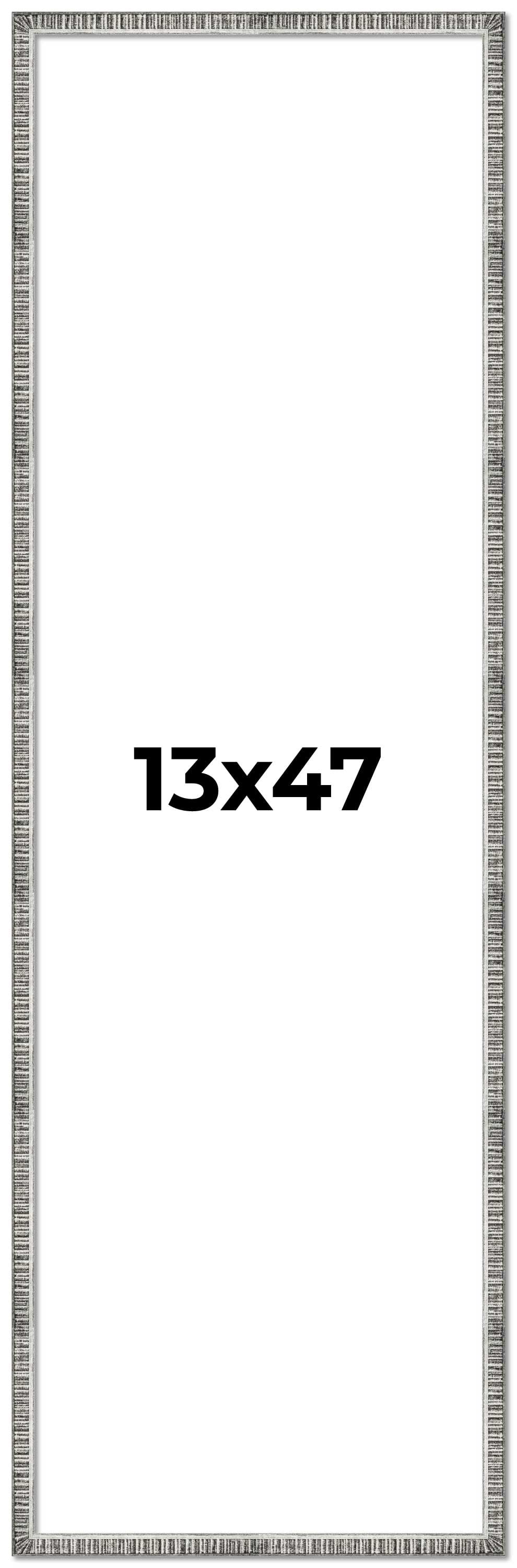 13x47 Frame Silver Picture Frame - Complete Modern Photo Frame Includes ...