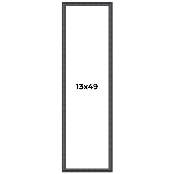 13x49 Frame Black Real Wood Picture Frame Width 1.25 inches | Interior Frame Depth 0.5 inches |
