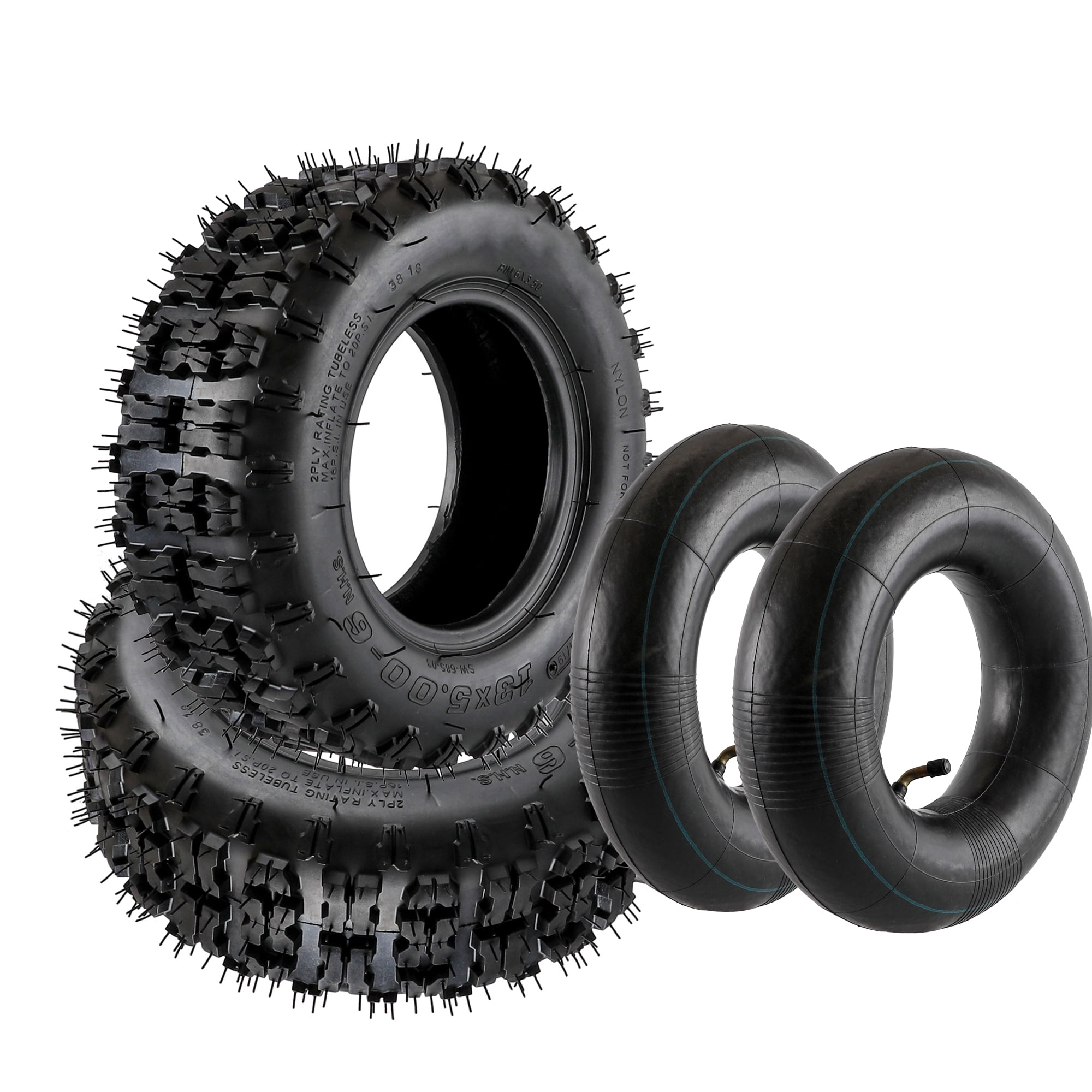 2 Pneumatici Anteriori Pieni Antiforatura 13x5.00-6 – Per Tosaerba Scag 92 E Simili