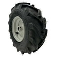 thumbnail image 1 of 13x5.00-6 Tractor Tread Tire & Rim with 1 Inch Hub - Troy-Bilt Tiller Replacement Wheel, 1 of 4