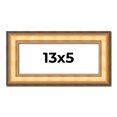 thumbnail image 1 of 13x5 Frame Gold Plein Aire Solid Wood Picture Frame Width 2 Inches | Interior Frame Depth 0.5, 1 of 8