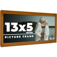 thumbnail image 1 of 13x5 Honey Brown Real Wood Picture Frame Width 0.75 inches | Interior Frame Depth 0.5 inches |, 1 of 8