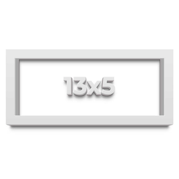13x5 IN Shadow Box Frame White | 2 Inches Deep Real Wood Contemporary Shadowbox Display Frame | UV