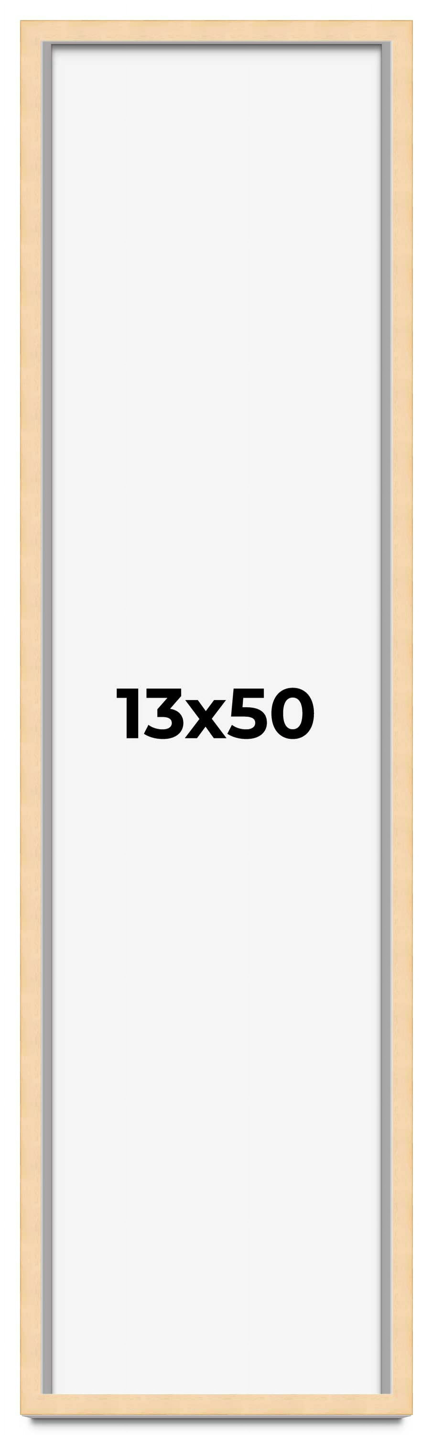 13x50 Frame Natural Wood Picture Frame | 0.75 Inch Moulding Width ...