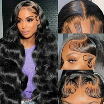 13x6 Body Wave Lace Front Wigs Human Hair Pre Plucked 200 Density HD Transparent Lace Frontal Wigs Human Hair for Women 9A Glueless Wigs Human Hair with Baby Hair