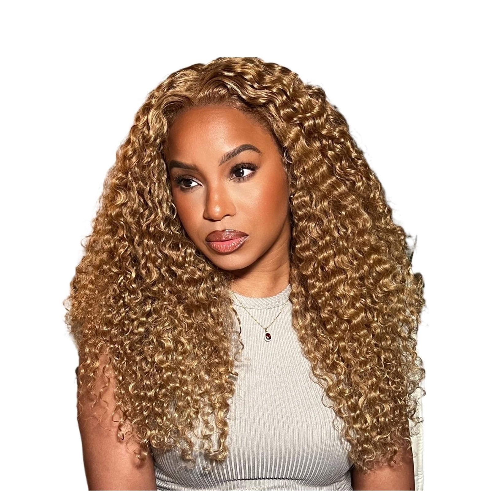 13x6 Deep Wave Lace Front Wig Honey Blonde Lace Front Wigs Water Wave 200 Density