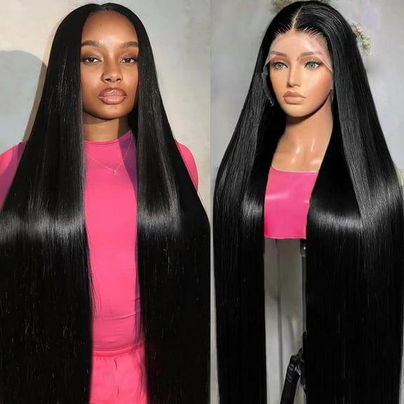 13x6 Lace Front Wigs Human Hair 200 Density Straight HD Lace Front Wigs Human Hair Pre Plucked with Baby Hair Glueless Wig Virgin Hair Lace Front Wigs for Women 16inch