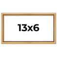 thumbnail image 1 of 13x6 Frame Beaded Gold Solid Wood Picture Frame | 0.75 Inches Moulding Width | Liscio Oro, 1 of 8