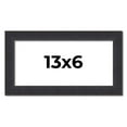 thumbnail image 1 of 13x6 Frame Black Real Wood Picture Frame Width 1.25 Inches | Interior Frame Depth 0.5 Inches |, 1 of 8