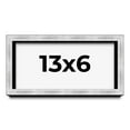 thumbnail image 1 of 13x6 Frame Brushed Silver Solid Wood Picture Frame | 0.75 Inch Moulding Width | Rabbet Depth 0.75, 1 of 5