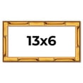 thumbnail image 1 of 13x6 Frame Gold Bamboo Solid Wood Picture Frame | 0.75 Inch Moulding Width | Interior Frame Depth, 1 of 8