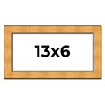 thumbnail image 1 of 13x6 Frame Gold Rustic Solid Wood Picture Frame | 1.25 Inch Wide Moulding | Rustique Gold, 1 of 8