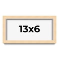 thumbnail image 1 of 13x6 Frame Natural Wood Picture Frame | 0.75 Inch Moulding Width | with UV Acrylic Plexiglass, Foam, 1 of 8