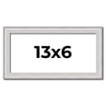 thumbnail image 1 of 13x6 Frame Silver Inner Slope Bevel Picture Frame | 1 Inch Moulding Width | 0.75 Inch Rabbet Depth, 1 of 8