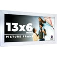 thumbnail image 1 of 13x6 Frame Silver Stainless Steel Solid Wood Picture Frame | 0.75 Inch Moulding Width | Includes UV, 1 of 8