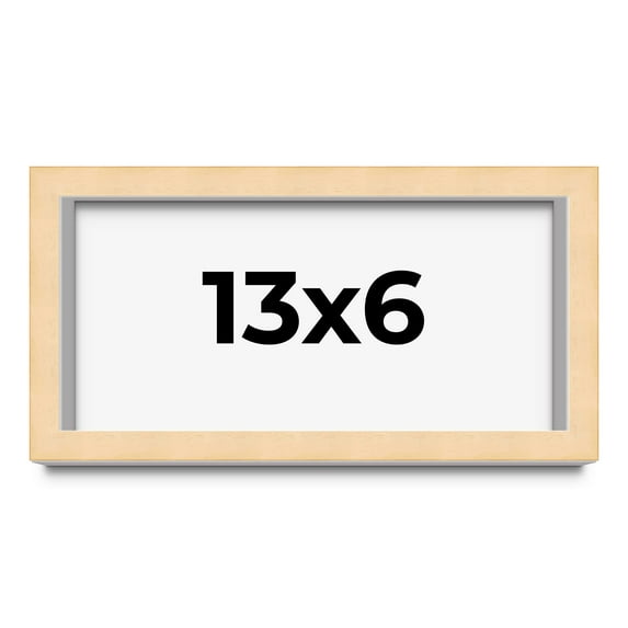 13x6 Shadow Box Frame Brown | 0.875 Inches Deep Real Wood Contemporary Shadowbox Display Frame | UV
