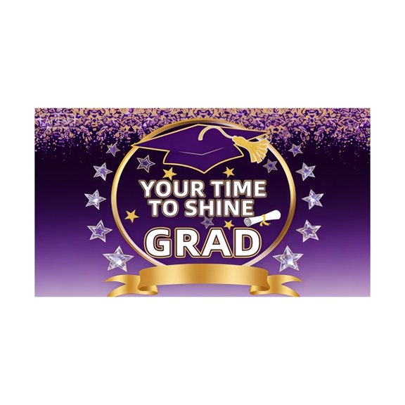 13x6ft Congrats Grad Backdrop 2025 Class of 2025 Congratulations Graduation Party Decorations Photography Background for Grad Celebration Prom Party Photoshoot Supplies