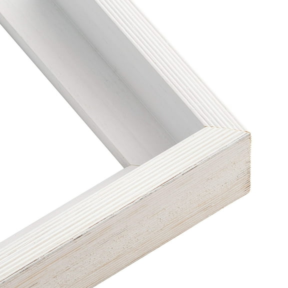 13x7 Canvas Frame White Solid Wood Floater Frame Width 1.75 Inches | Interior Frame Depth 1 5/8
