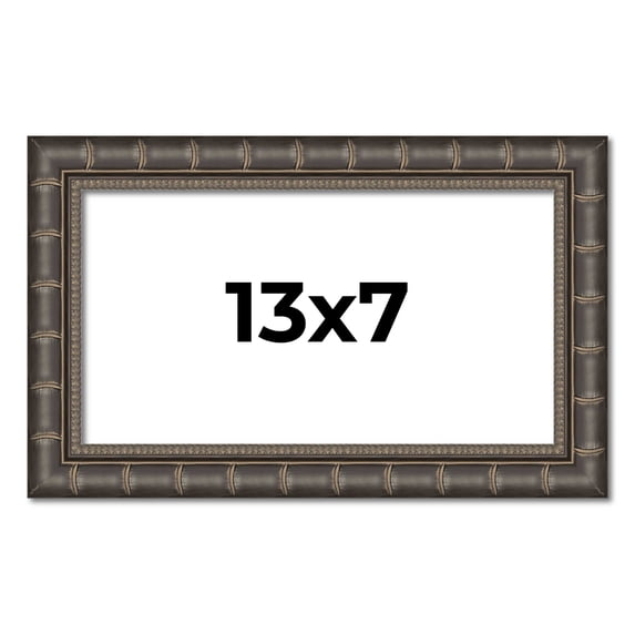 13x7 Frame Black Bamboo Solid Wood Picture Frame Width 1.5 Inches | Interior Frame Depth 0.5 Inches