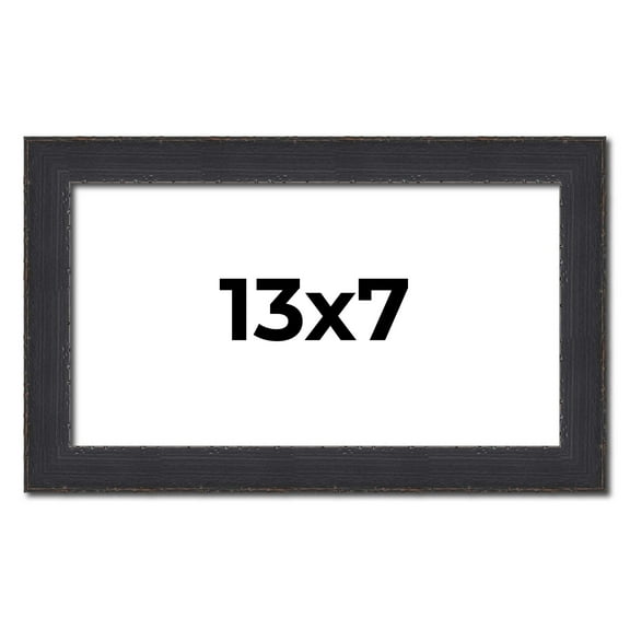 13x7 Frame Black Real Wood Picture Frame Width 1.25 Inches | Interior Frame Depth 0.5 Inches |