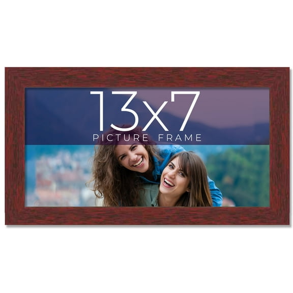 13x7 Frame Brown Solid Wood Picture Frame Width 0.75 Inches | Interior Frame Depth 0.5 Inches |