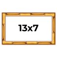 thumbnail image 1 of 13x7 Frame Gold Bamboo Solid Wood Picture Frame | 1 Inch Moulding Width | Interior Frame Depth 0.75, 1 of 8