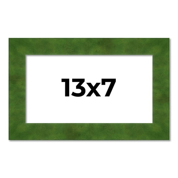 13x7 Frame Green Burl Solid Wood Picture Frame | 1.75 Inches Moulding Width | Interior Frame Depth