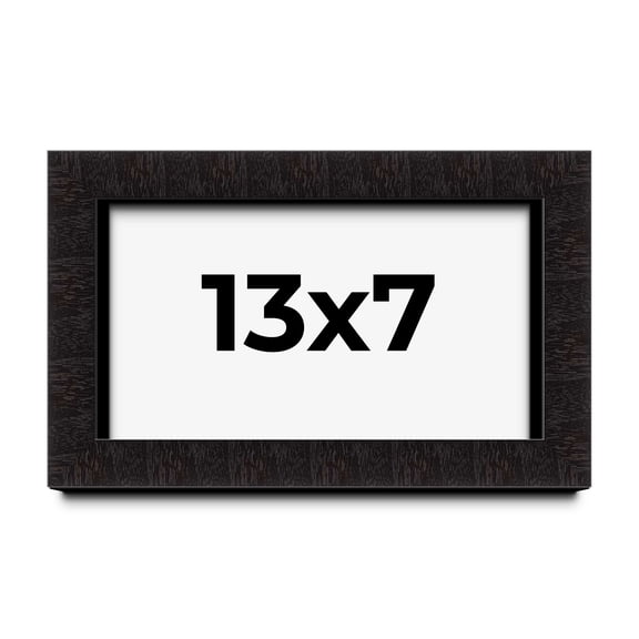 13x7 Shadow Box Black Solid Wood Display Picture Frame | 1 Inch Rabbet Depth | | 1.375 Inch
