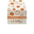 thumbnail image 1 of 13x72 Inch Maple Leaf Pumpkin Print Tablecloth Rectangular Living Room Dining Table Decoration Dirt Resistant Table Flag For Thanksgiving Autumn Harvest Home Party Decor, 1 of 3