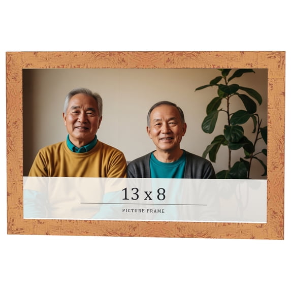 13x8 Frame Beige Real Wood Picture Frame Width 1.25 inches | Interior Frame Depth 0.5 inches |