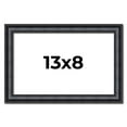 thumbnail image 1 of 13x8 Frame Black Real Wood Picture Frame Width 1.25 inches | Interior Frame Depth 0.5 inches |, 1 of 8