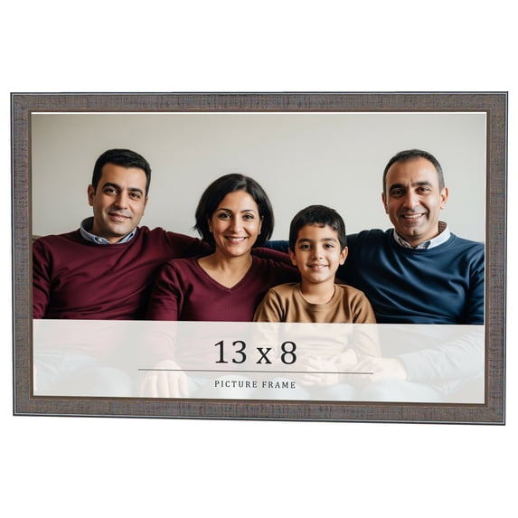 13x8 Frame Blue Kingsley Pewter Solid Wood Picture Frame Width 0.75 Inches |Interior Depth 0.5